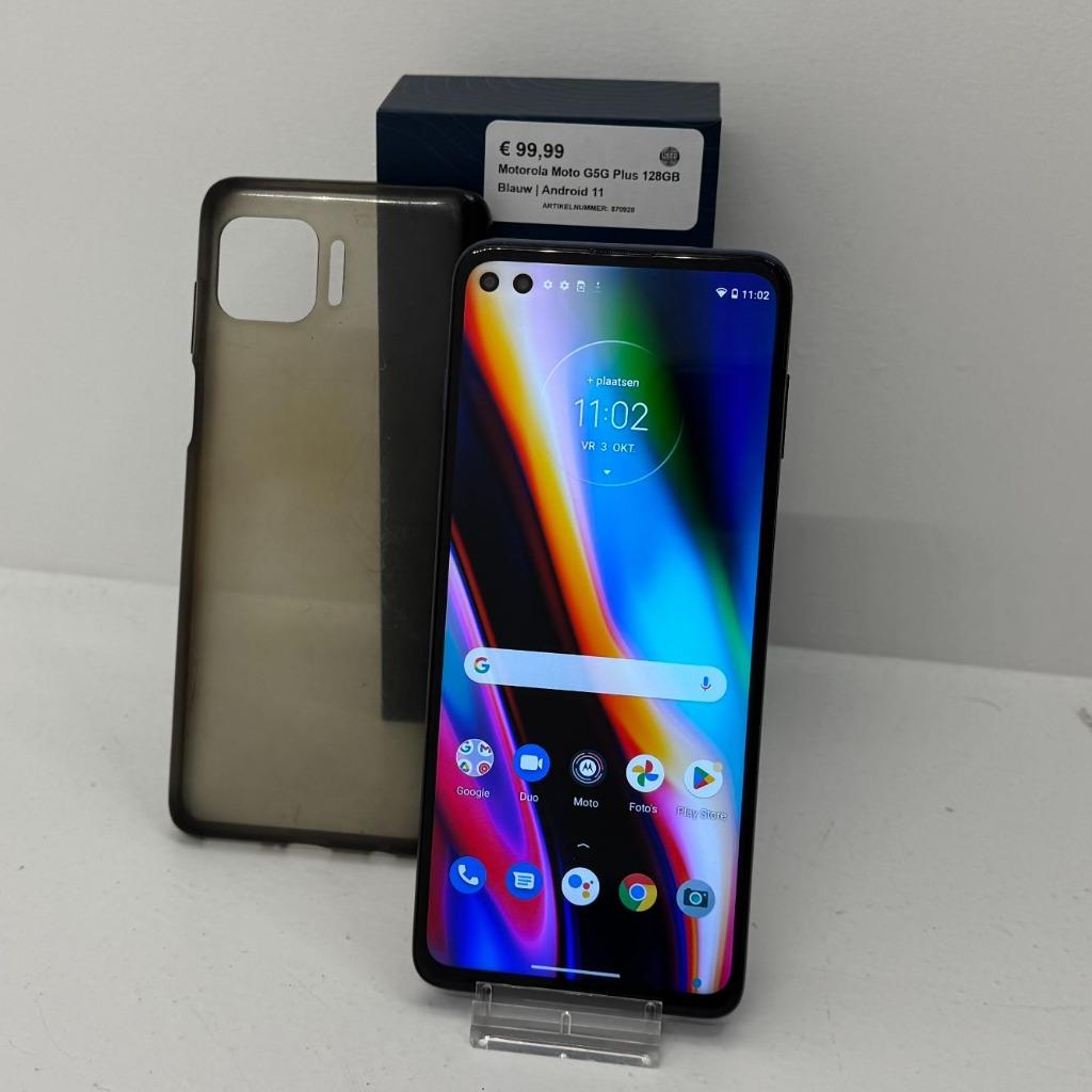 Motorola Moto G5G Plus 128GB Blauw | Android 11, Telecommunicatie, Mobiele telefoons | Motorola, Blauw, Dordrecht@usedproducts.nl