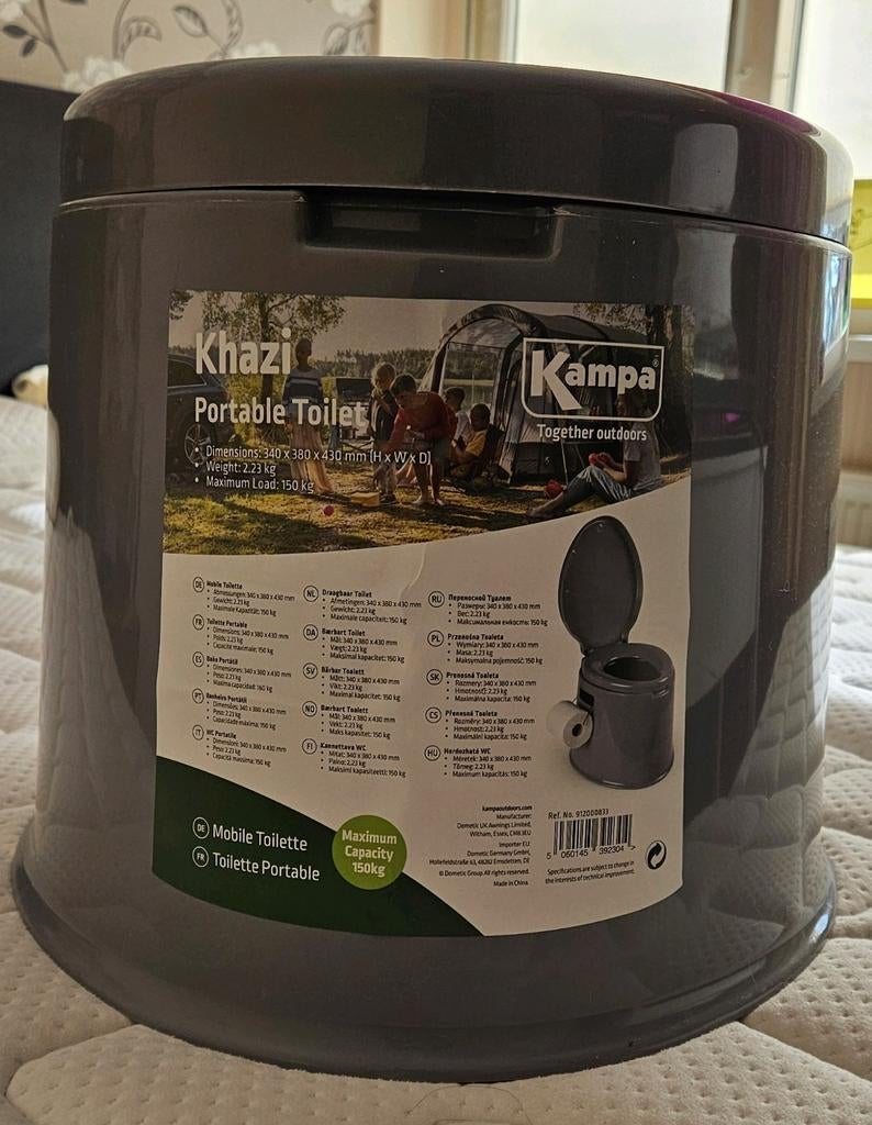 Camping wc toilet met emmer., Ophalen, Nieuw, Grijs