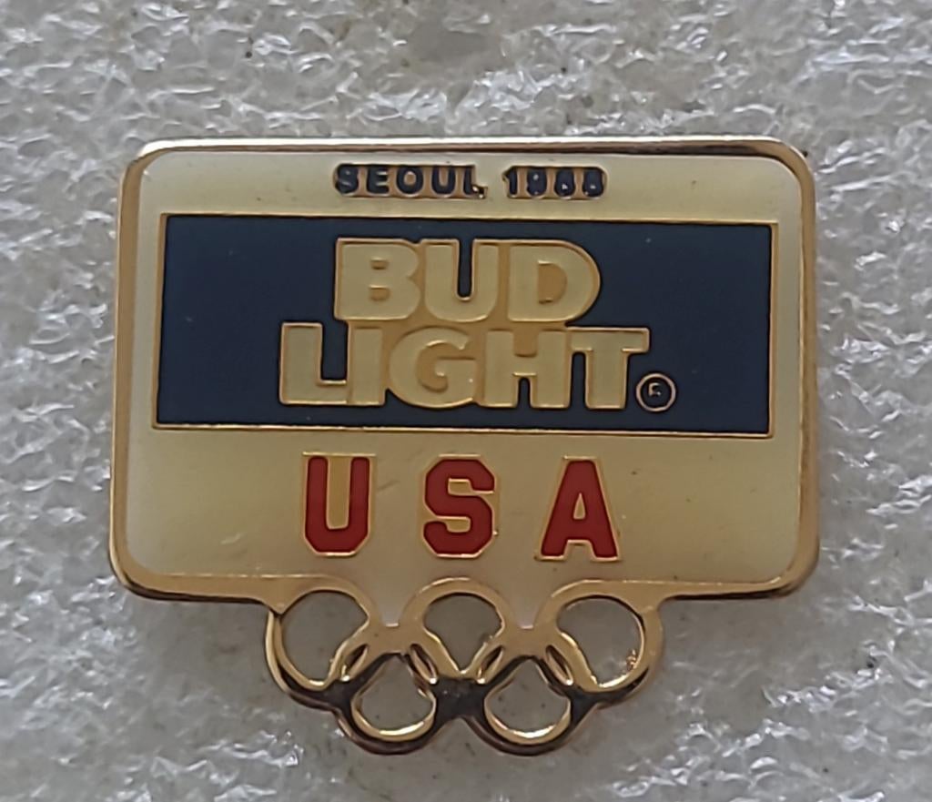 Bud Light USA Seoul 1988 pin, Verzamelen, Verzenden