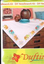 Cado duftin borduurpakket dekservet, gekleurde olifantjes, Ophalen of Verzenden, Nieuw, Handborduren, Borduurpakket