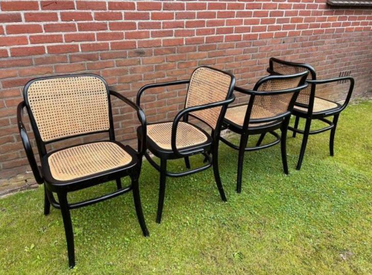 Vintage/retro rotan stoelen, Tuin en Terras, Ophalen, Gebruikt, Rotan