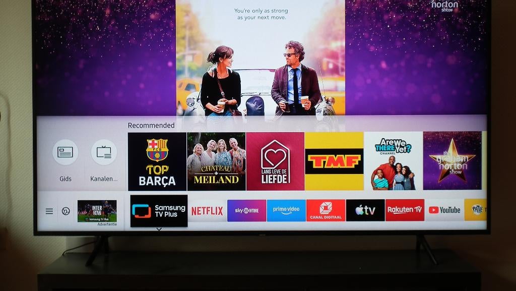 Samsung QLED 75 inch , Smart internet TV, Zeer mooie staat!, Ophalen, QLED, 50 Hz, Zo goed als nieuw