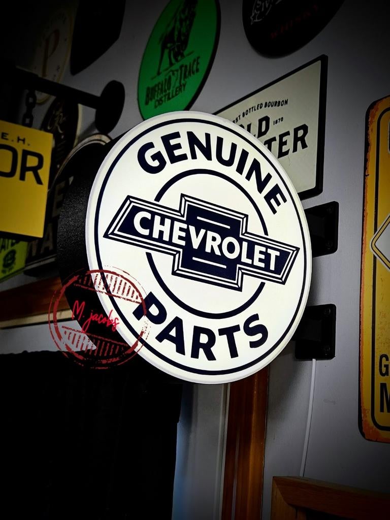 Chevrolet reclamebak met LED verlichting, Ophalen of Verzenden, Nieuw, Auto's