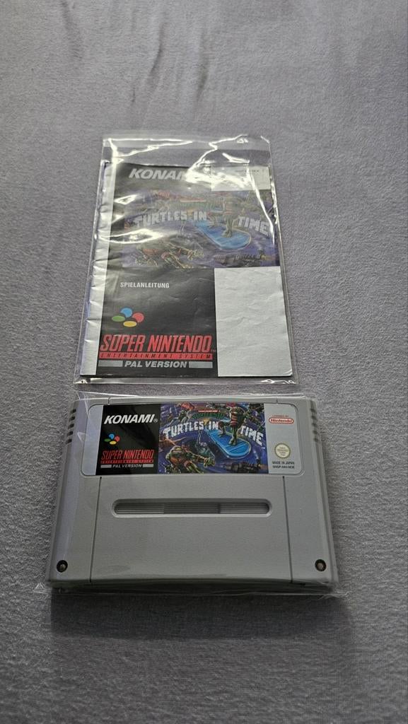 Turtles in time voor de snes met handleiding, Spelcomputers en Games, Games | Nintendo Super NES, 2 spelers, Zo goed als nieuw