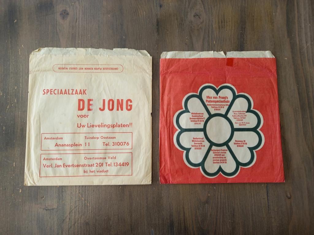 Platenzaak zakjes Max van Praag, De Jong, Ophalen of Verzenden, Gebruikt, Gebruiksvoorwerp