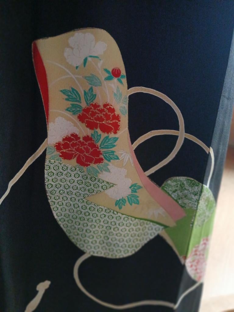 Traditionele Japanse Kimono Tomesode black, Ophalen of Verzenden