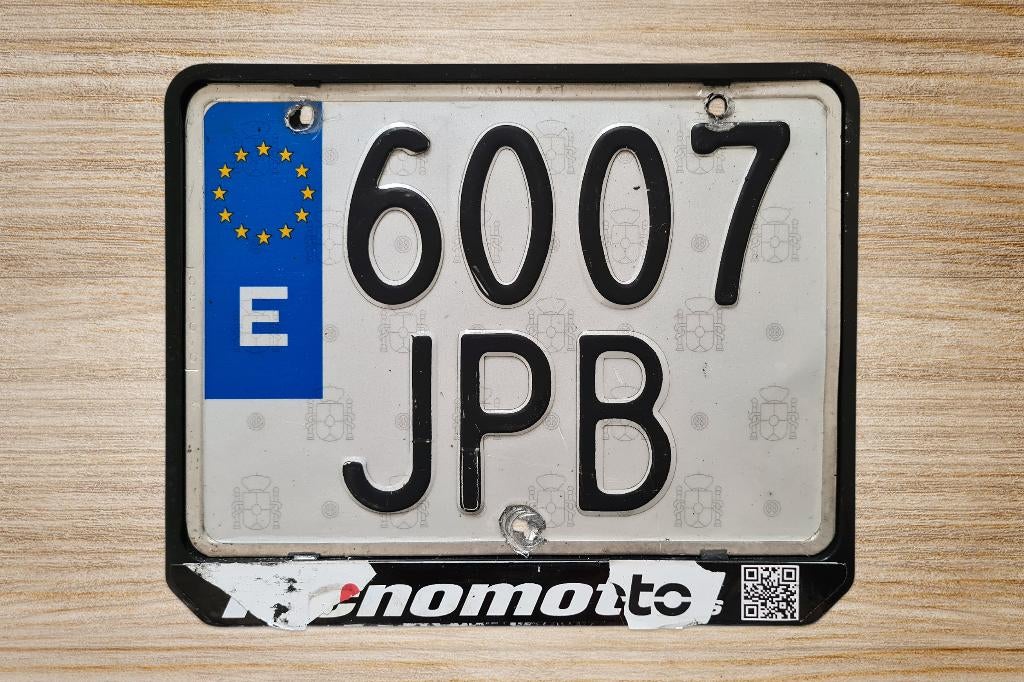 Kentekenplaat nummerbord motor uit Spanje, Ophalen of Verzenden, Gebruikt, Motoren