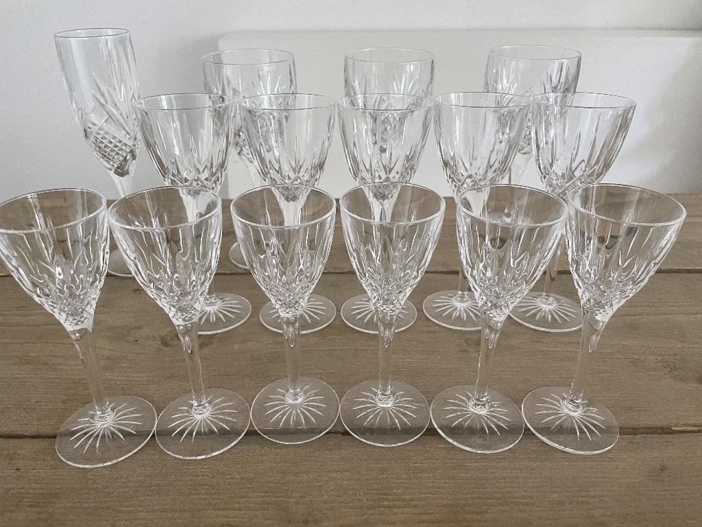 Prachtige, kristallen glazen!!, Ophalen of Verzenden