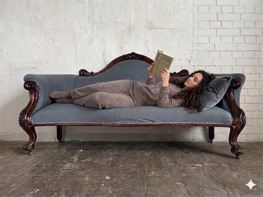 Victoriaanse sofa, gerestaureerd, Ophalen, Zo goed als nieuw, 75 tot 100 cm, Stof