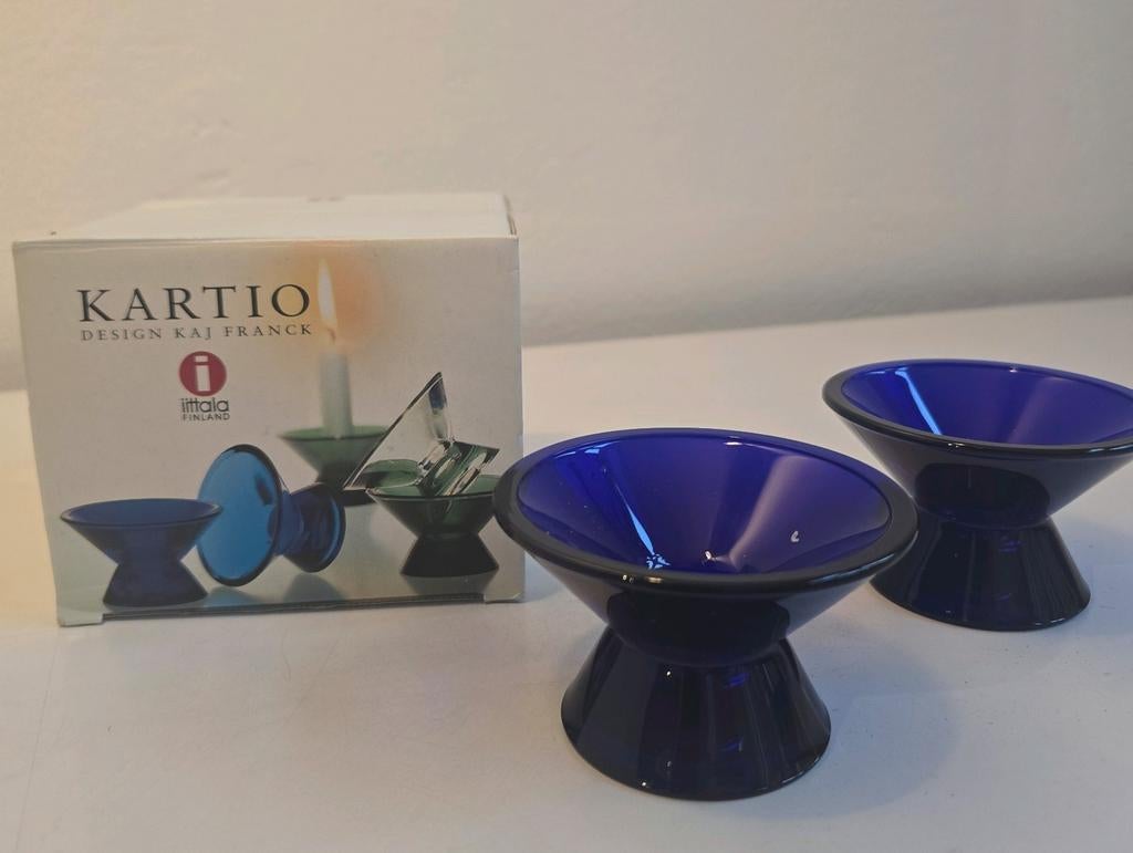 Littala Kartio glazen kandelaars, Ophalen, Glas
