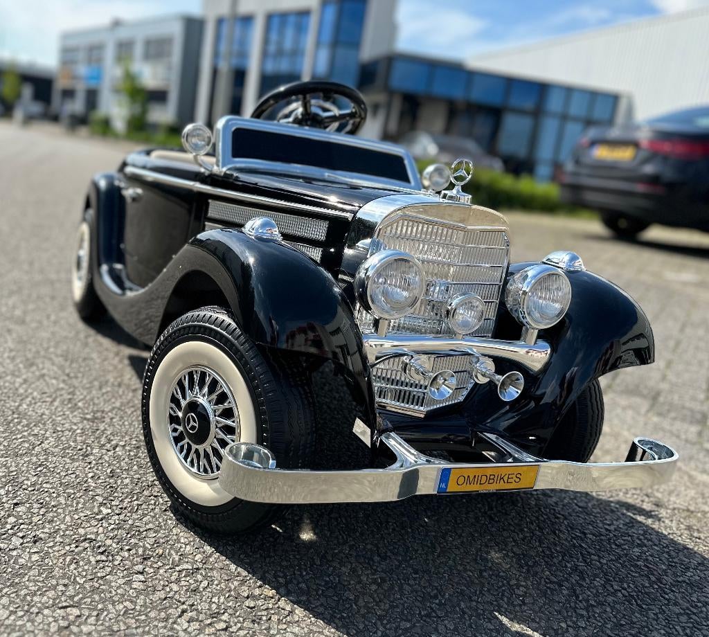 Accuvoertuigen Mercedes-Benz Typ 540K 12v metallic zwart, Bl, Kinderen en Baby's, Speelgoed | Buiten | Accuvoertuigen, Nieuw, Ophalen of Verzenden