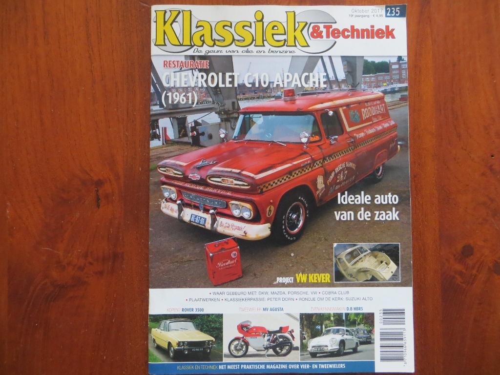Klassiek & Techniek 235 Chevrolet C10 Apache 1961, Rover P6, Ophalen of Verzenden, Nieuw, Chevrolet