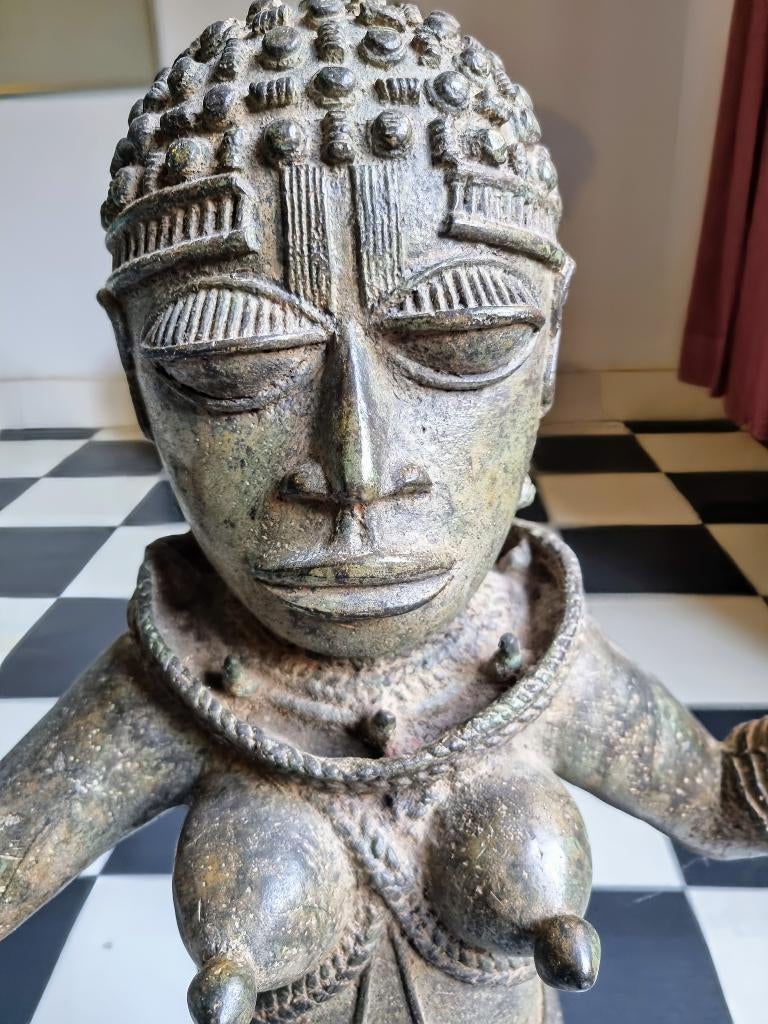 Etnografica, Afrika, Brons, Benin, "VIrgin", Ophalen of Verzenden