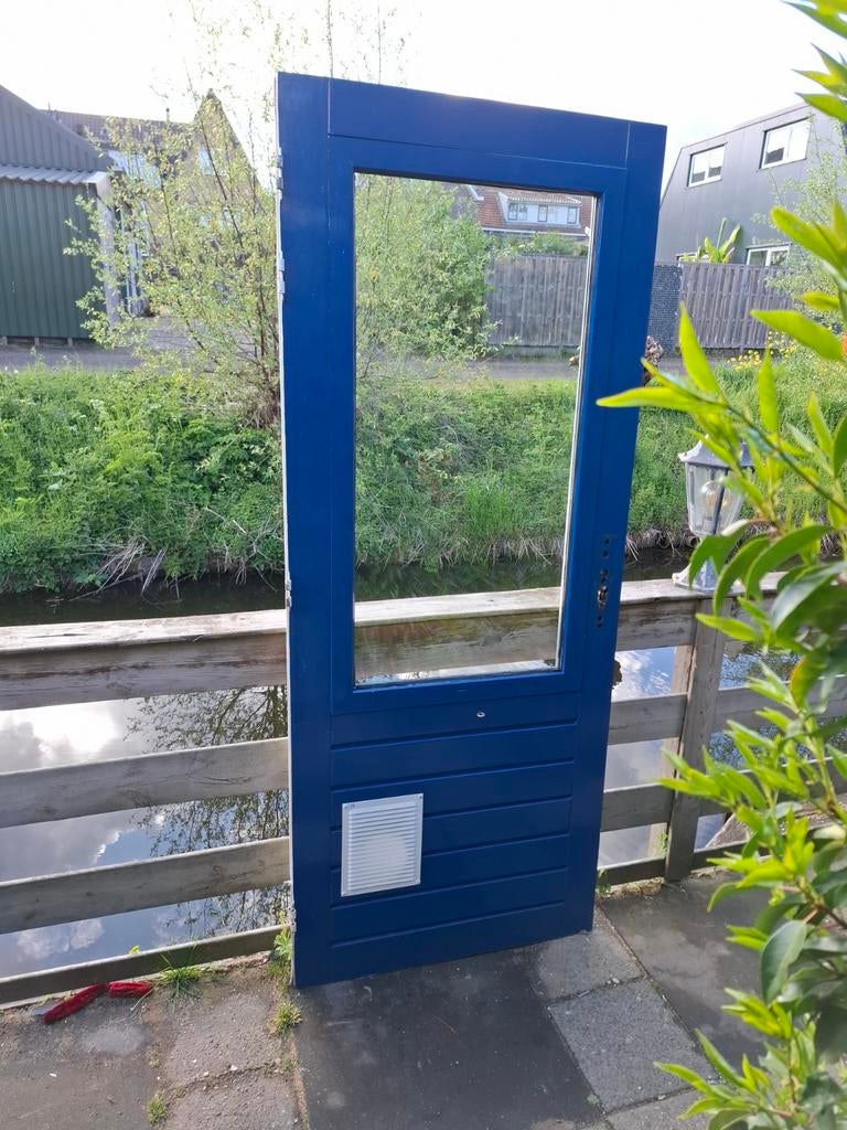 Gratis Buitendeur 82.5x201 cm - Af te halen, Gebruikt, 80 tot 100 cm, Ophalen of Verzenden, Buitendeur
