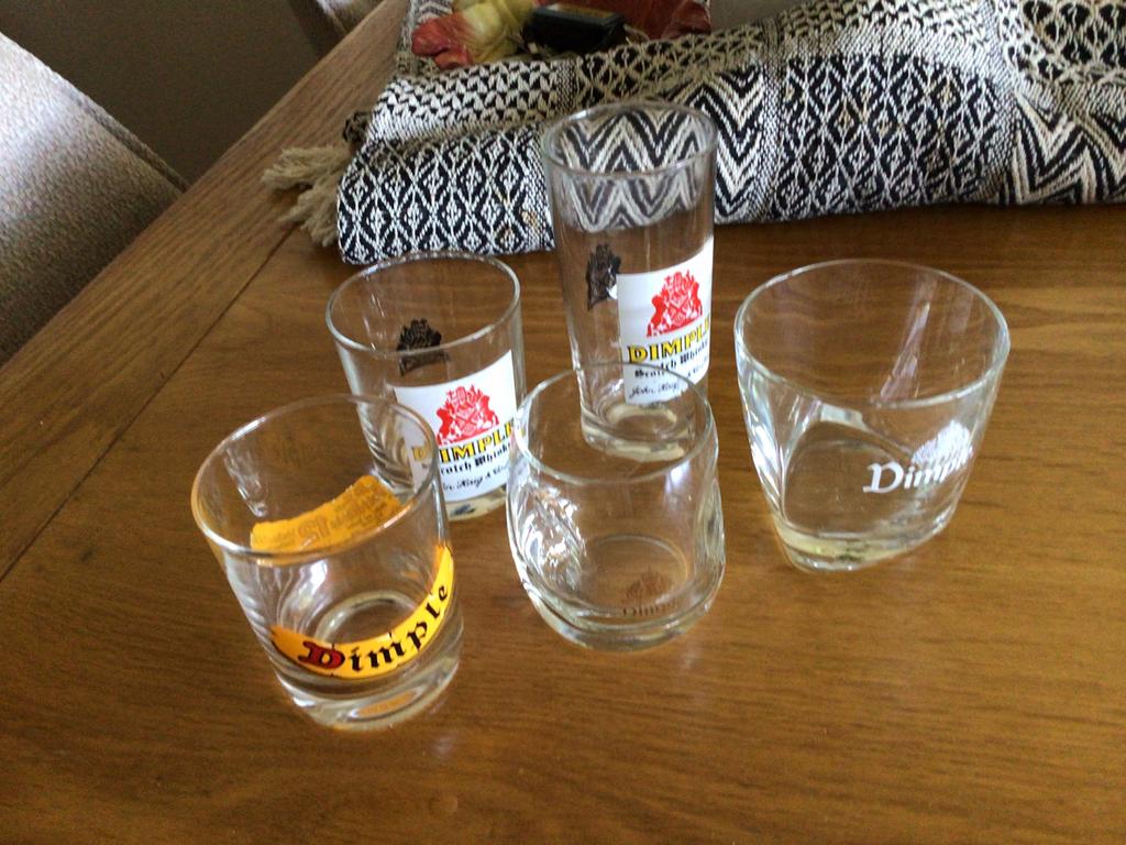 5. Dimple whisky glazen, Ophalen, Zo goed als nieuw