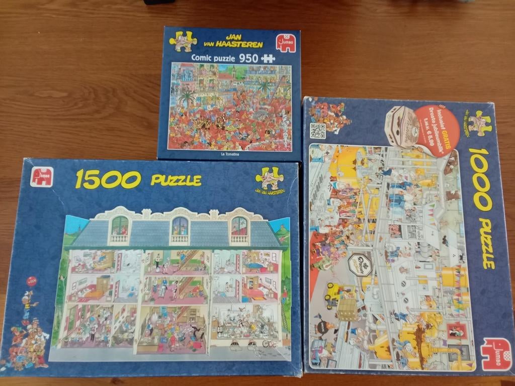 Jan van Haasteren puzzels, Hobby en Vrije tijd, Denksport en Puzzels, Gebruikt, Legpuzzel, 500 t/m 1500 stukjes, Ophalen of Verzenden