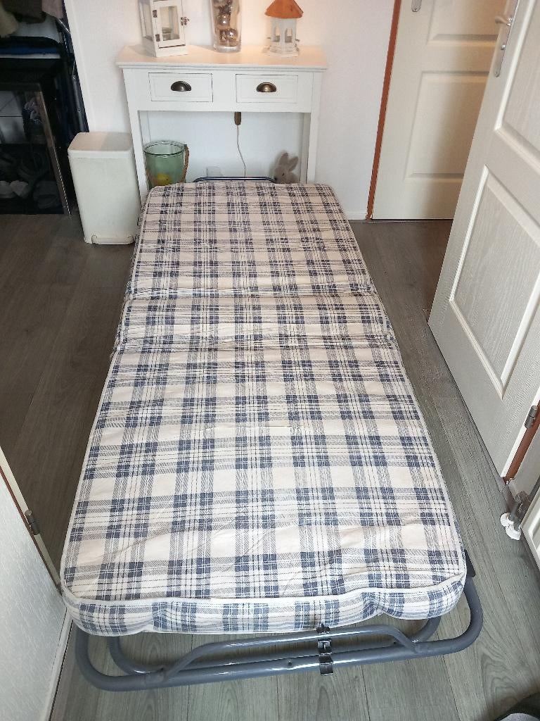 Opklapbaar logeerbed, Huis en Inrichting, Slaapkamer | Bedden, Ophalen, Eenpersoons, Bruin, 190 cm of minder