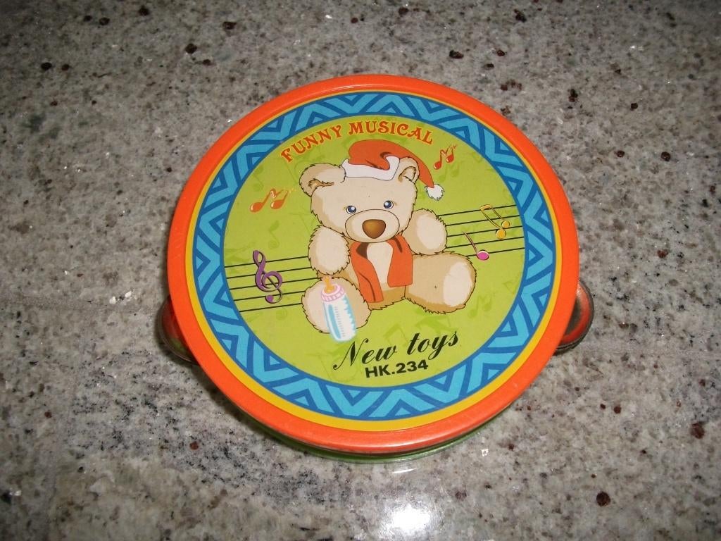 Oranje groene kinder tamboerijn, Ophalen of Verzenden, Gebruikt