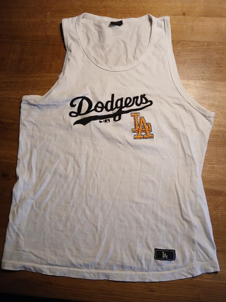 Witte tanktop LA Dodgers maat L, Ophalen of Verzenden, Gedragen, Maat 48/50 (M), Wit