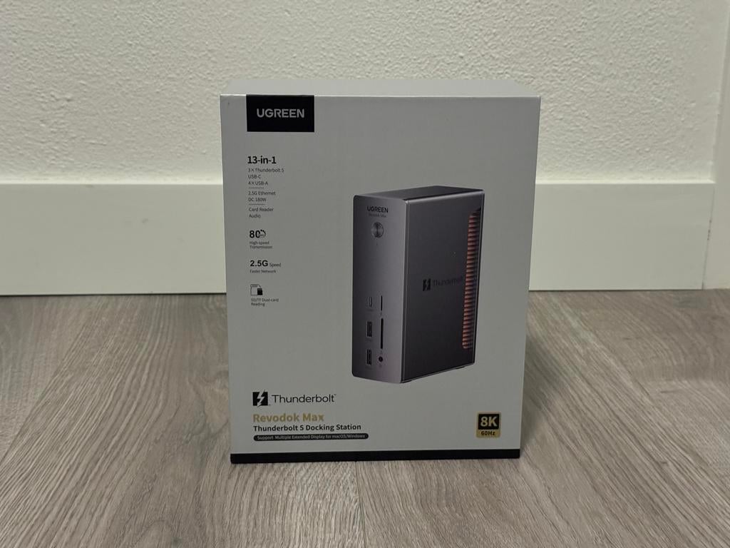 Ugreen Revodok Max 2131 Thunderbolt 5 docking station, Computers en Software, Dockingstations, Ophalen of Verzenden, Zo goed als nieuw