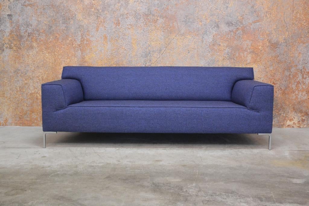 NIEUWbeklede blauw paarse stoffen Design on Stock Bloq bank