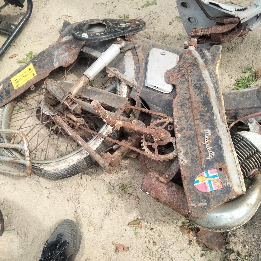 Oude Kaptein mobylette, Ophalen, Gebruikt