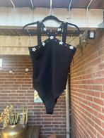 Zara zwarte body met witte bloemetjes, Zwart, Maat 42/44 (L), Nieuw, Ophalen of Verzenden