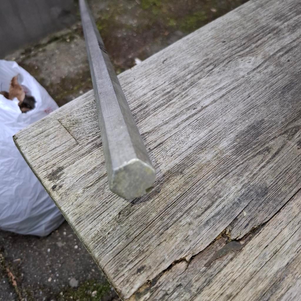 Rvs staf  316,  sleutelwijte 22mm 153 cm lang, Ophalen, Planken