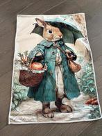 Beatrix Potter Keuken/GastenhanddoekPeter Rabbit in de regen, Huis en Inrichting, Ophalen of Verzenden, Nieuw, Blauw, Theedoek of Handdoek