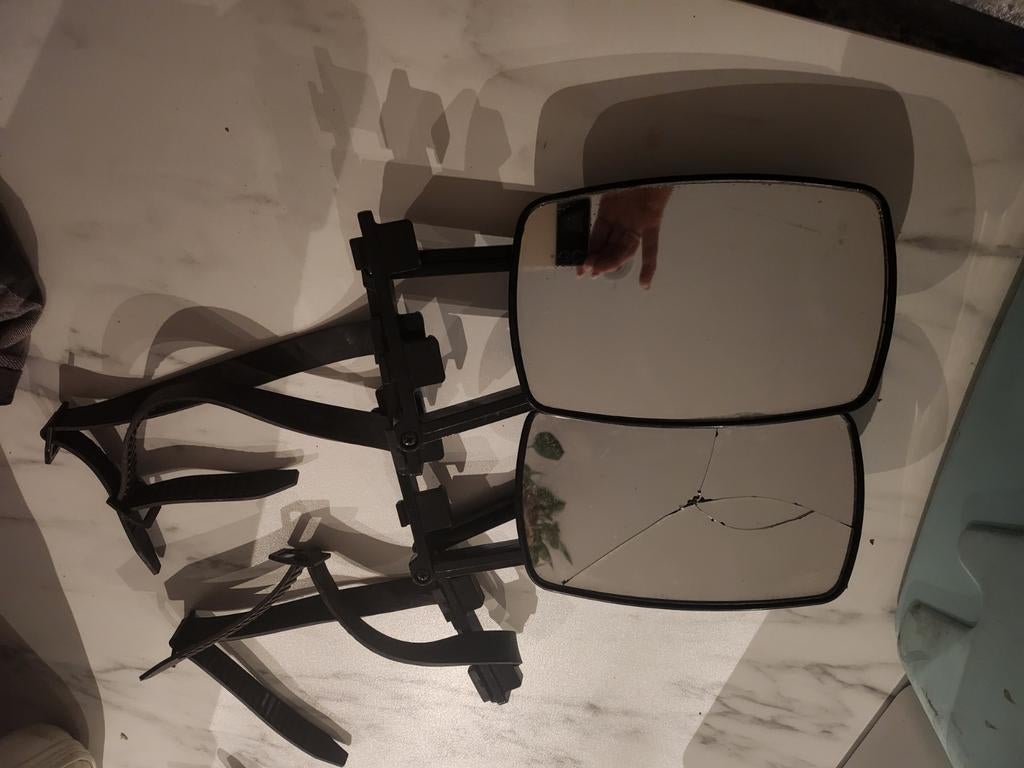 Caravan spiegels / opzetspiegels voor auto – set, Caravans en Kamperen, Caravan accessoires, Ophalen of Verzenden, Gebruikt