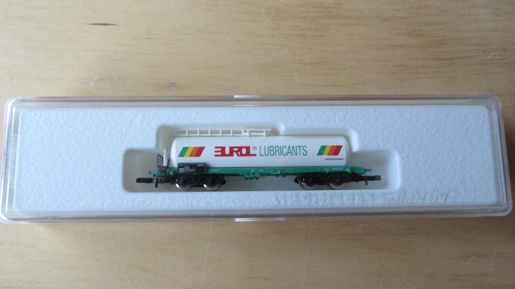 Märklin mini club : Tankwagon ''Eurol'' - 82021 - 1/220 - Z, Gebruikt, Gelijkstroom, Wagon, Ophalen of Verzenden
