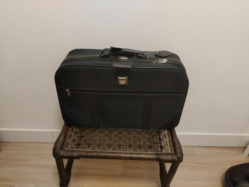 Blauwe Koffer 33x51x22 cm, Wieltjes, Gebruikt, 50 tot 60 cm, 45 tot 55 cm