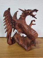 Grote Draak Houtsnijwerk - Handgemaakt Decoratief Beeld, Antiek en Kunst, Ophalen of Verzenden