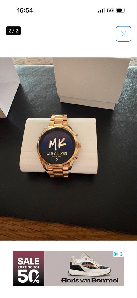 Michael Kors Gen 6 Bradshaw Smartwatch Roségoudkleurig, Sieraden, Tassen en Uiterlijk, Horloges | Dames, Ophalen, Zo goed als nieuw