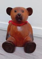 vintage houten teddybeer, made in thailand, Verzamelen, Beren en Cherished Teddies, Ophalen of Verzenden, Stoffen beer, Overige merken
