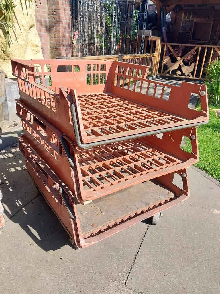 Stapelbare broodkratten op wielen - 18 stuks, Ophalen, Krat