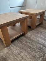 Twee Eikenhouten salontafels van Pronto, nette staat, Huis en Inrichting, Tafels | Salontafels, Ophalen, Gebruikt, 50 tot 100 cm