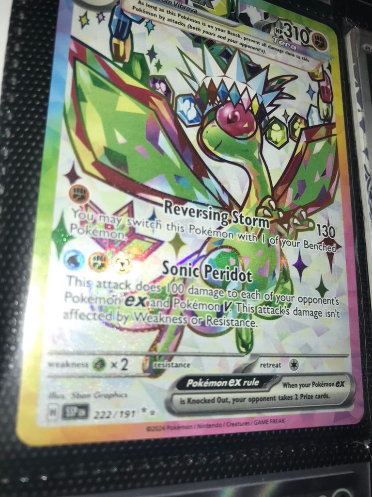 Pokémon Tera Flygon ex 222/191, Ophalen of Verzenden, Gebruikt, Losse kaart, Foil