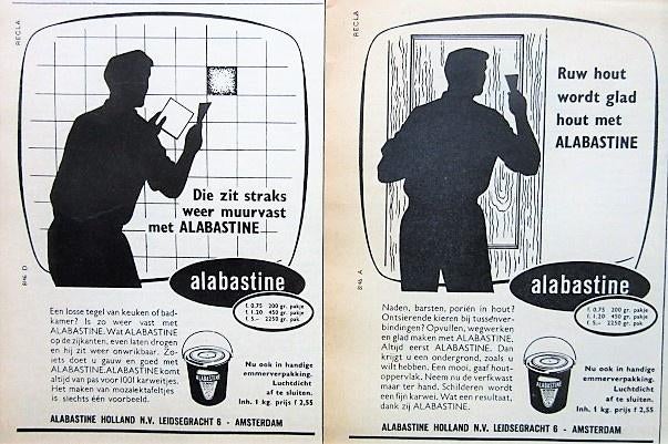 33 vintage advertenties reclames behang verf klussen 63-66, Verzamelen, Merken en Reclamevoorwerpen, Ophalen of Verzenden, Gebruikt