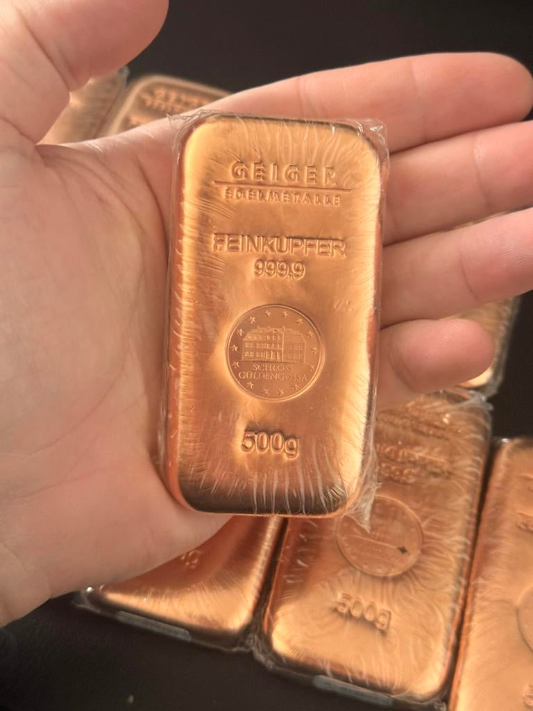 10x geiger koperbaar gram nieuw in seal, Postzegels en Munten, Edelmetalen en Baren, Ophalen of Verzenden, Koper