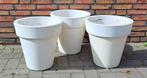 3 Bloempotten Wit Kunststof, Ophalen, Kunststof, Minder dan 30 cm, Rond