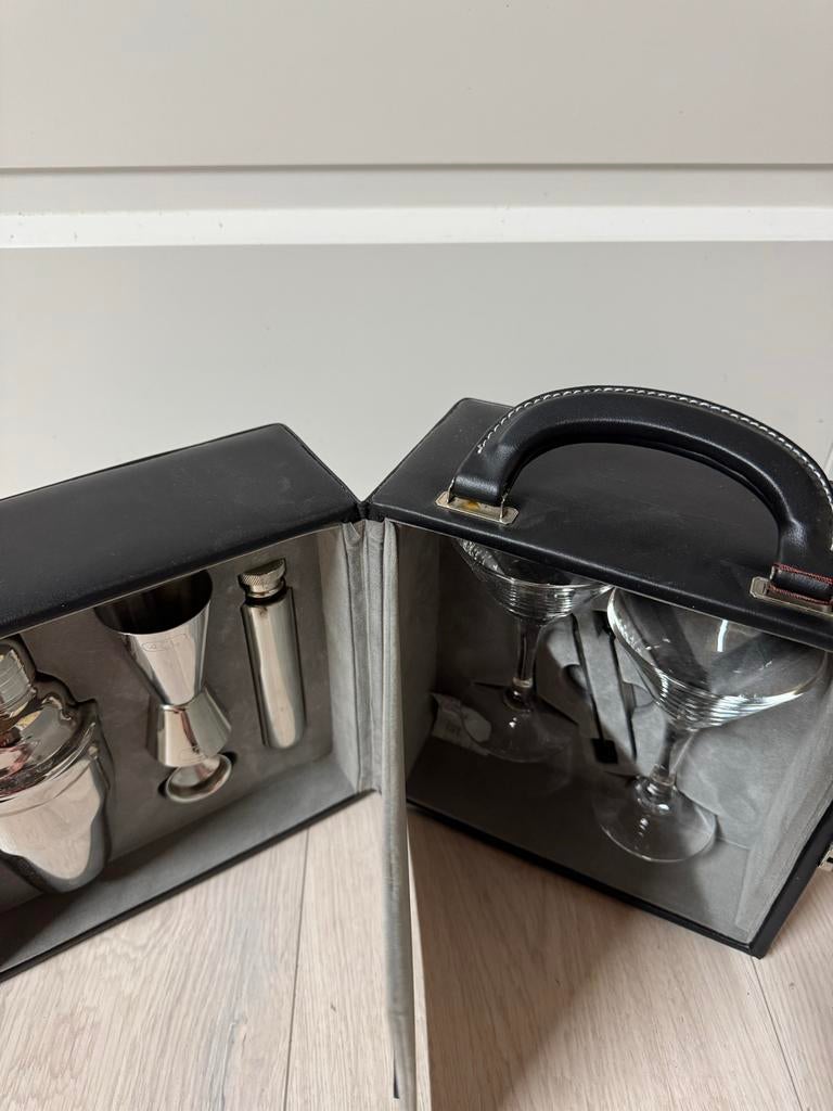 Ongebruikte cocktailset in luxe koffer, Overige typen, Nieuw, Ophalen of Verzenden, Zwart