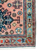 Handmade Persian wool Mini Kazak carpet Kaukas 87x123cm, Gebruikt, 100 tot 150 cm, Onbekend, Vintage Perzisch Kazak oosters