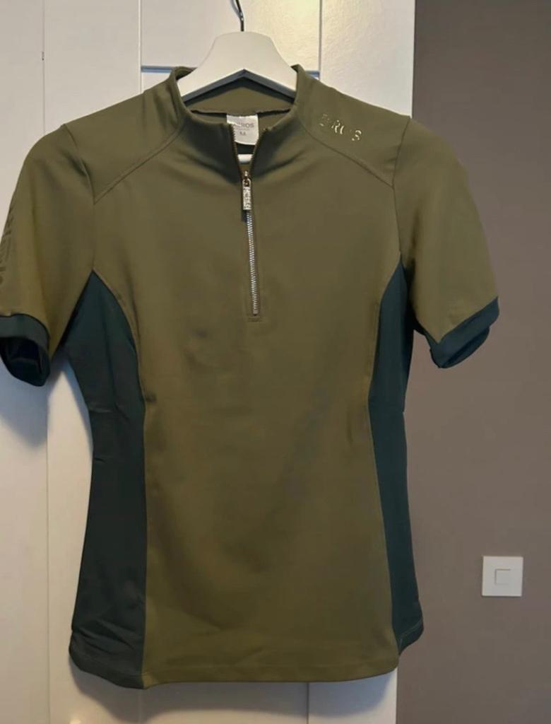 Mrs ros t-shirt / trainingsshirt khaki groen, Dieren en Toebehoren, Gebruikt, Dressuur, Ophalen of Verzenden, Dames