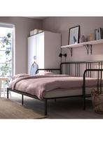 IKEA Fyresdal Bedbank - Zwart Metaal, Ophalen, Gebruikt, Zwart, Tweepersoons