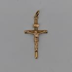 Gouden Kruis Hanger 14K (585), Ophalen of Verzenden, Zo goed als nieuw, Kruis of Symbool, Goud