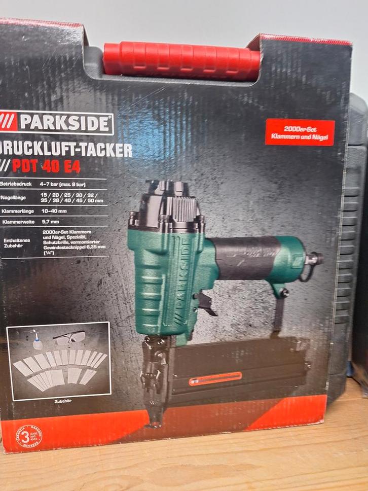 Parkside DrukLucht-Tacker PDT 40 E4, Tuin en Terras, Hogedrukreinigers, Ophalen