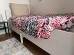 Wit bed met matras, kan langer gemaakt worden, Ophalen, 90 cm, Eenpersoons, Wit