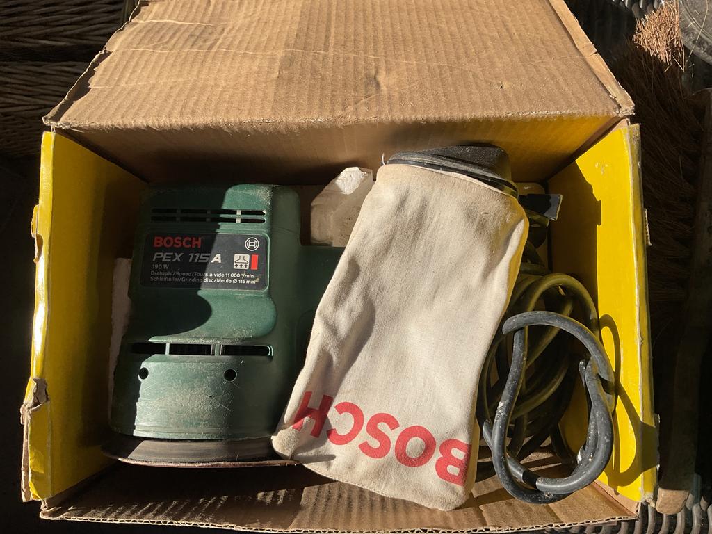 Bosch PEX 115 A Excentrische Schuurmachine 190W, Ophalen, Gebruikt, Minder dan 600 watt, Excentrische schuurmachine