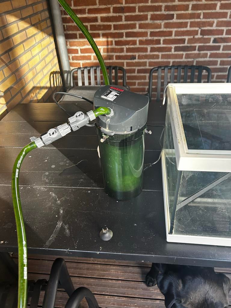 Aquarium 100 cm inclusief Eheim 250 pomp, Dieren en Toebehoren, Ophalen, Verwarming, Gebruikt, Leeg aquarium